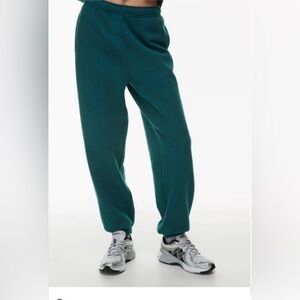 Aritzia TNA cozy fleece Sweat Pants Dark Green Size M